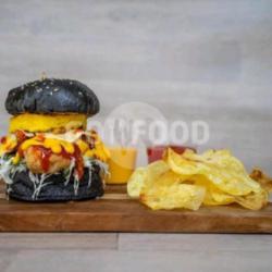 Black  Crispy  Burger