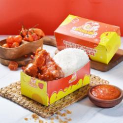 Ayam Crispy Saus Barbeque   Nasi