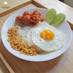 Nasi Telur Bakso Sambalado