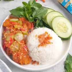 Nasi Naget Geprek