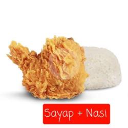 Ayam Sayap Crispy   Nasi