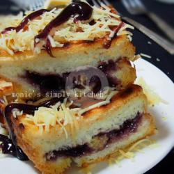 Roti Bakar Bluberry Coklat Keju Susu