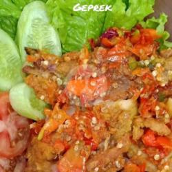 Ayam Geprek Cabe Caplak   Nasi