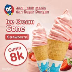 Ice Cream Cone Strawberry