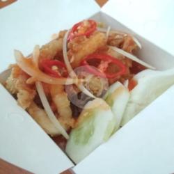 Nasi   Cumi Saos Pedas   Lalapan   Air Gelas