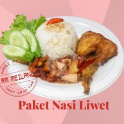 Paket Nasi Liwet Ayam Goreng Jengkol Goreng,oseng Cumi Asin