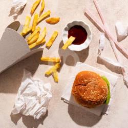 Beef Burger And Fries