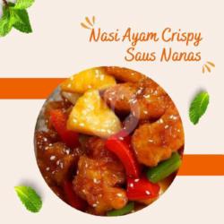 Nasi Ayam Crispy Saus Nanas