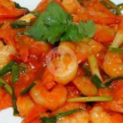 Udang Asem Manis   Nasi   Lalpan   Sayur