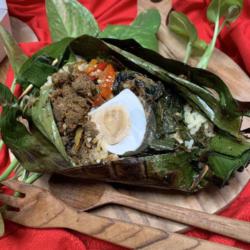 Nasi Bakar Daging Sapi   Telur Asin