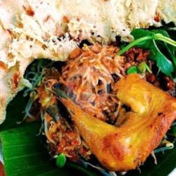 Nasi Pecel Tempe Ayam Kampung Bakar/goreng