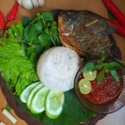 Ikan Bawal Goreng   Nasi
