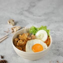 Nasi Ayam Saus Telur Asin