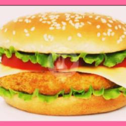 Burger Ayam Crispy Telur Keju (special)