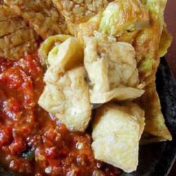 Paket Nasi Pecel Telur, Tempe, Tahu, Sambal Lamongan