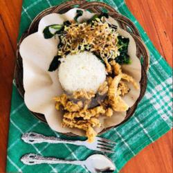 Nasi Pecel Jamur / Telur