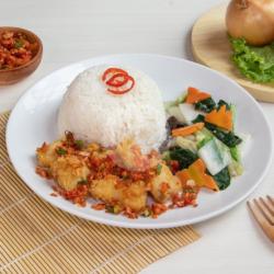 Nasi Ikan Fillet Cabe Garam