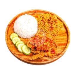 Mie   Nasi   Ayam Geprek