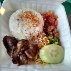 Nasi Rames Ati Ampela Goreng