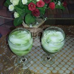 1.porsi Es Kelapa Muda Sirup Melon Susu