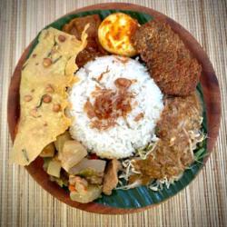 Nasi Pecel Campur Dendeng