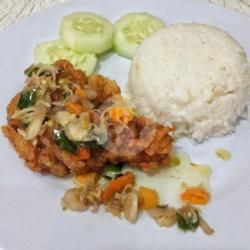 Sayap Geprek Sambal Matah ( Sayap)   Nasi