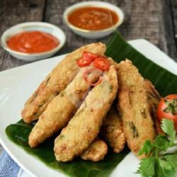 Otak Otak Ikan Tenggiri Goreng Crispy Saos Sambal