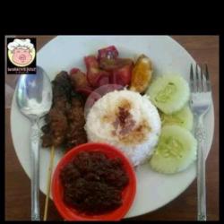 Nasi Sate Special (2 Tusuk Sate)