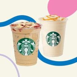 Strawberry Raspberry Cheesecake Latte   Caramel Cream Frappuccino