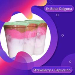 Tiga Cup Es Boba Dalgona Strawberry   Cappucino