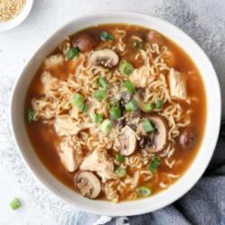 Ramen Kuah   Chicken Teriyaki   Mushrooms