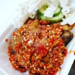 Ayam Geprek Sambal Bawang   Nasi   Orange Drink/es Teh