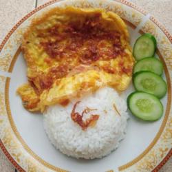 Telor Dadar Geprek Nasi