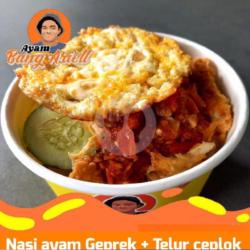 Nasi Ayam Geprek Korek   Telur