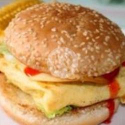 Burger Sapi   Telor (manis)