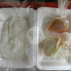 Bubur Putih Kuah Krupuk