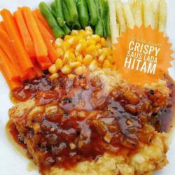 Steak Ayam Crispy Lada Hitam