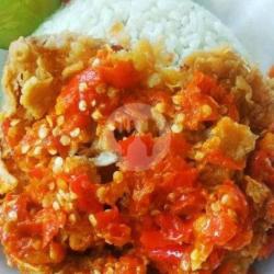 Telur Geprek Crispy   Nasi