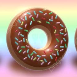 Donat Coklat Rainbow