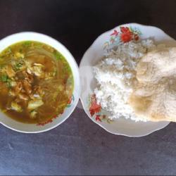 2 Porsi Nasi Soto Ayam   Krupuk Udang