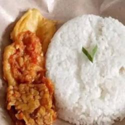 Nasi Telur Penyet   Tahu Tempe Krispi