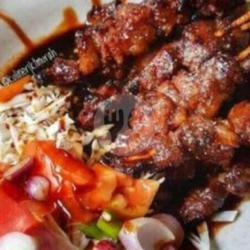 Sate Kambing 10 Tusuk   Lontong   Bumbu Kecap