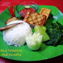 Nasi Tempong Tempe Tahu  (sambal Mentah / Matang)