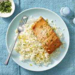 Butter Rice   Grill Salmon 50gr