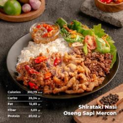 Shirataki Nasi Oseng Sapi Mercon (310 Cals)