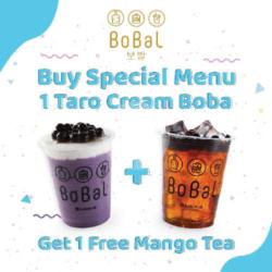 Taro Cream Boba   Free Mango Tea