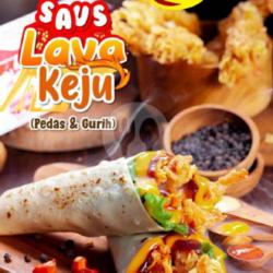 Kebab Ayam Goreng Crispy Saus Lava Keju   Telor   Mozarella