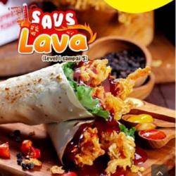 Kebab Ayam  Goreng Crispy Saus Lava   Telor   Mozarella