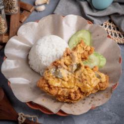 Paket Ayam Geprek Saus Telur Asin