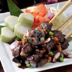 Sate Kambing  Bumbu Kecap  Lontong